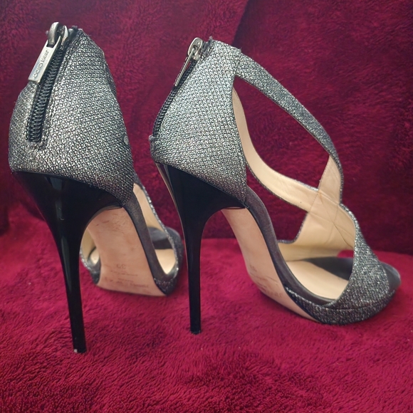 Jimmy Choo Stiletto Heels, Gray & Black, Sparkling, 5" heel, Size 30 (8.5 US) - Picture 5 of 13
